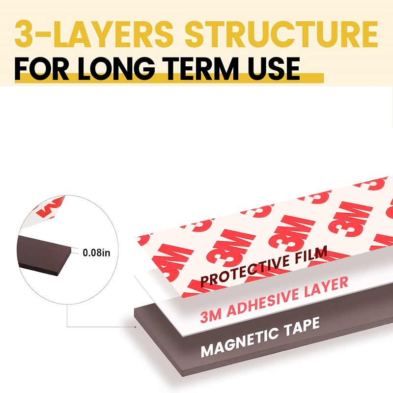 flexible rubber magnet strip with adhesive
