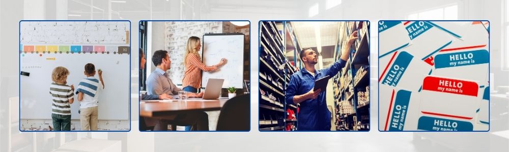 magnetic dry wipe labels