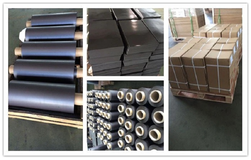 Flexible rubber magnetic packaging