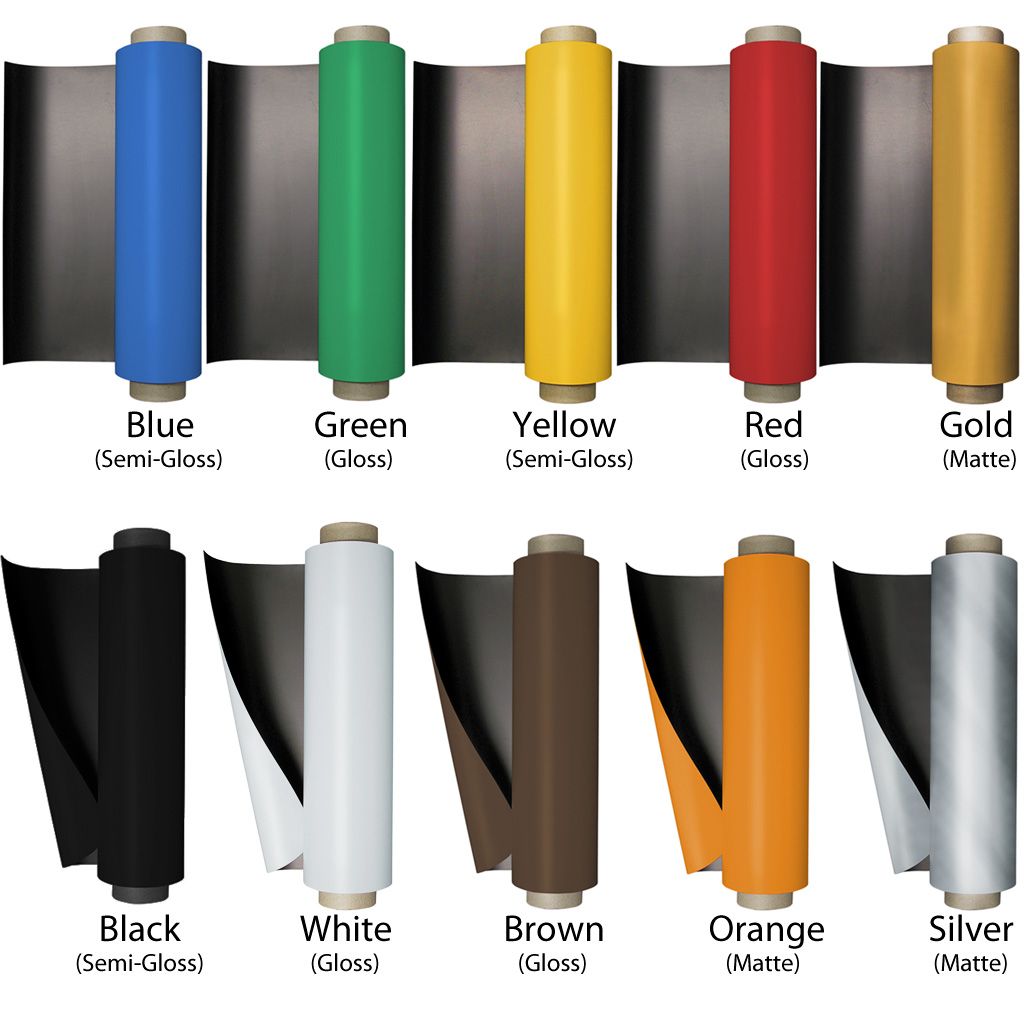 Rubber magnets in various colors