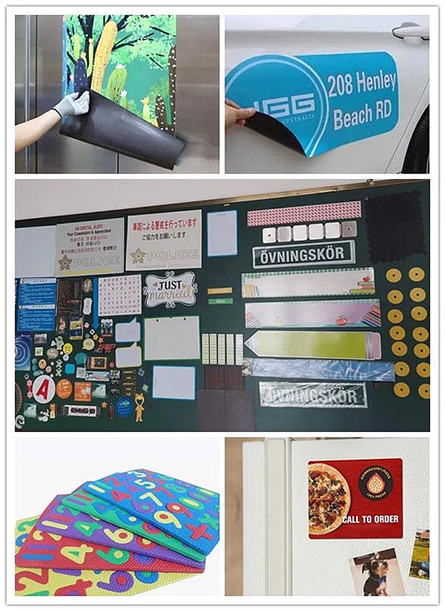 Printable Flexible Rubber Magnetic Rolls Application